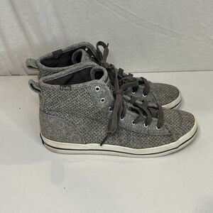 Keds Metallic Dot Gray Wool Shoes High Top Sneakers Classic Lace Up Women’s 6.5